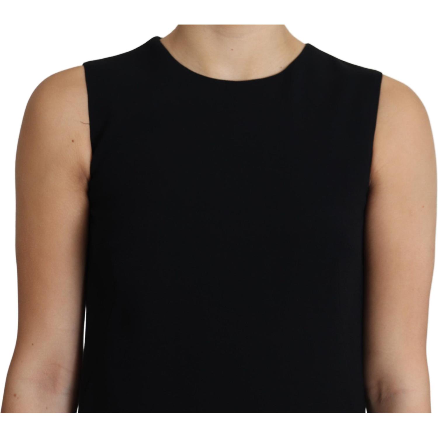 Dolce & Gabbana Elegant Sleeveless Black A-Line Mini Dress