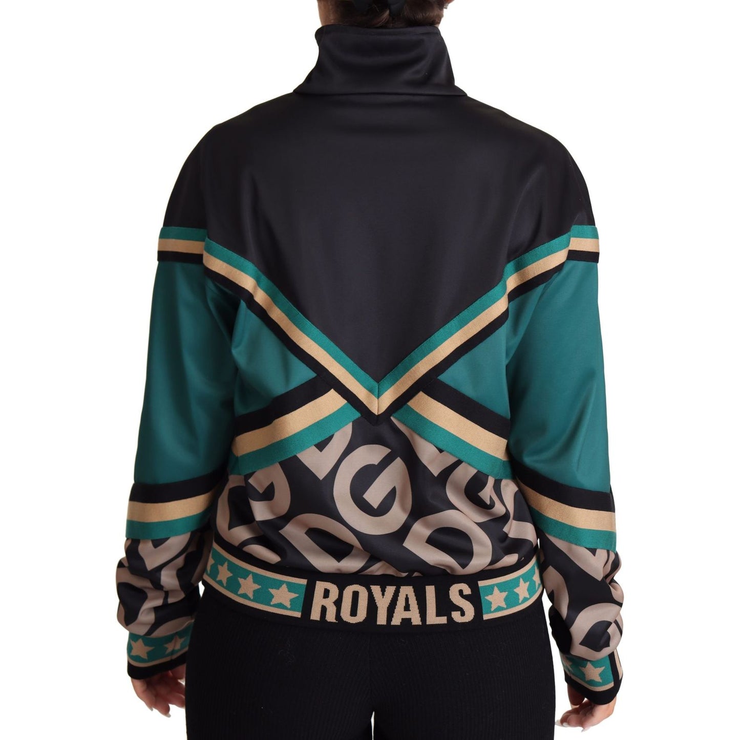 Dolce & Gabbana Chic Multicolor Track Jacket with Logo Mania Coats & Jackets Dolce & Gabbana