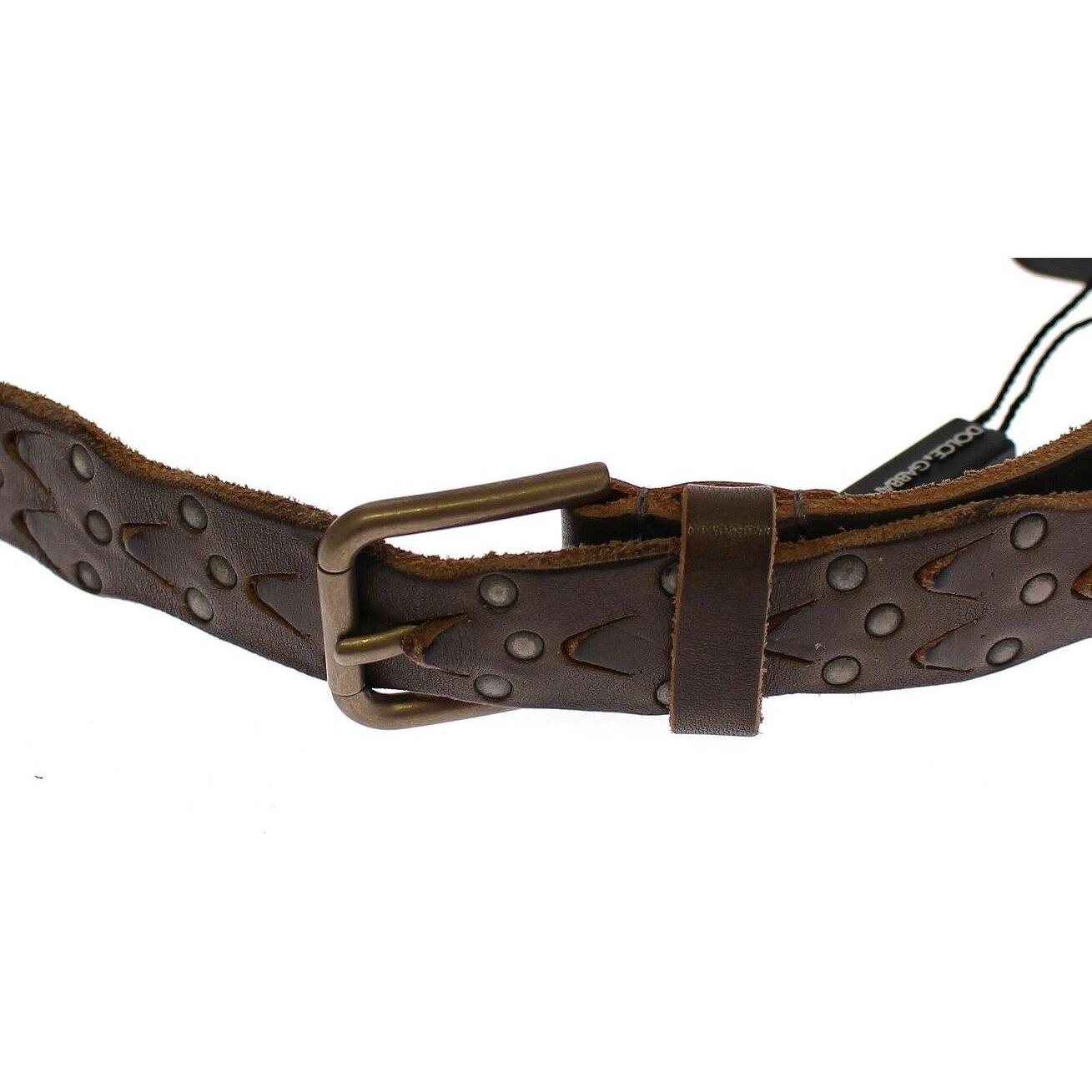 Dolce & Gabbana Elegant Leather-Cotton Fusion Men's Belt Belt Dolce & Gabbana