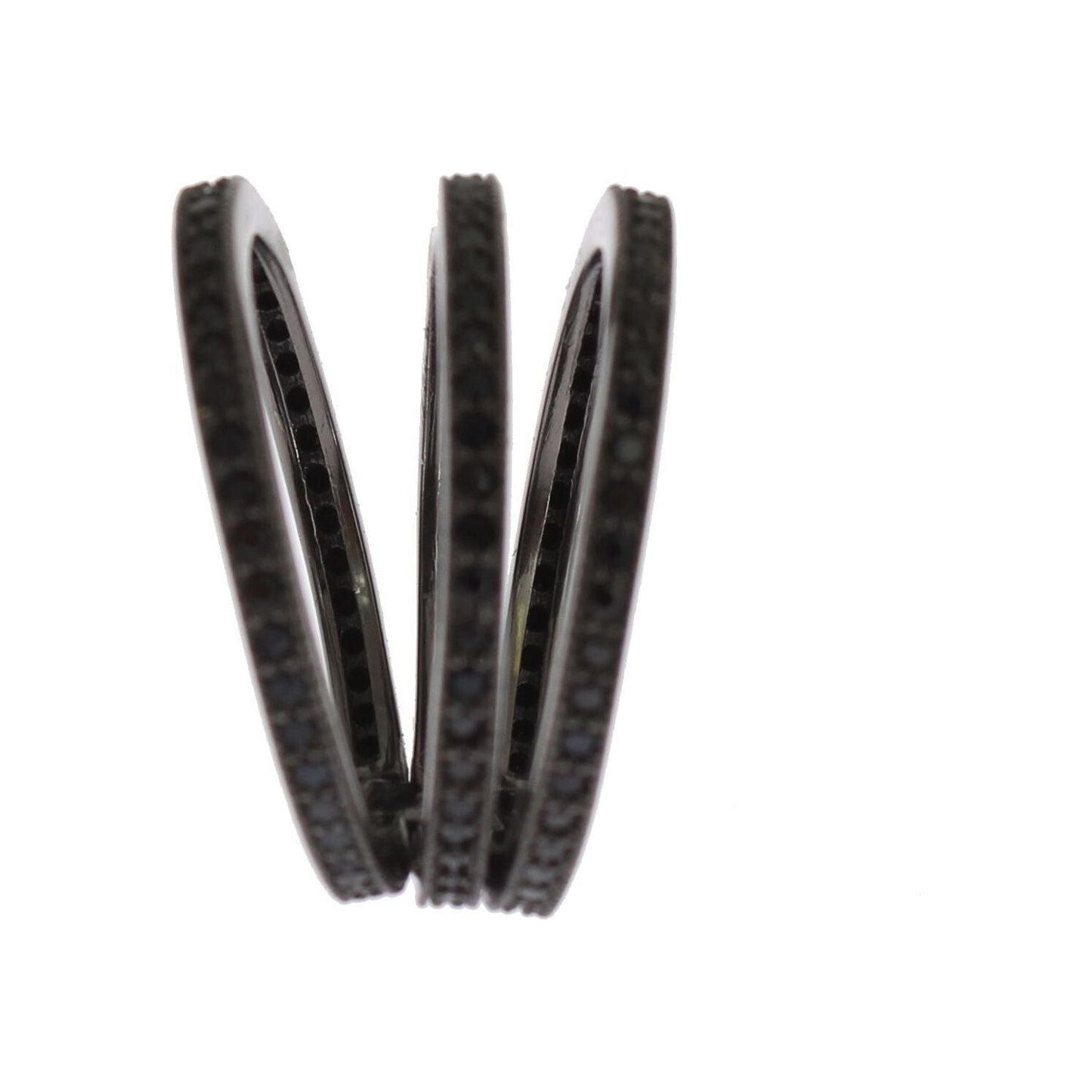 Nialaya Black CZ 925 Sterling Silver Womens