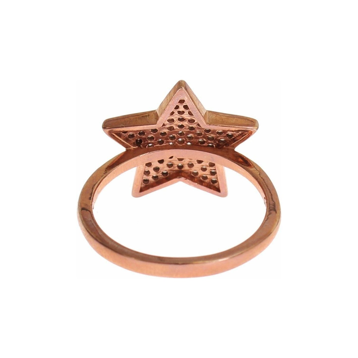 Nialaya Dazzling Pink Gold Plated Sterling Silver CZ Ring Ring Nialaya