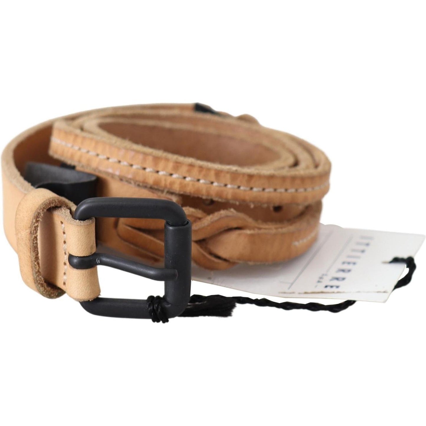 Scervino Street Elegant Brown Leather Fashion Belt Belt Scervino Street