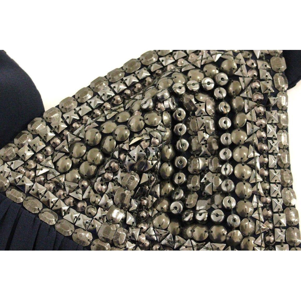 بلوزة أنيقة بدون أكمام باللون الأزرق الداكن من Anaikka