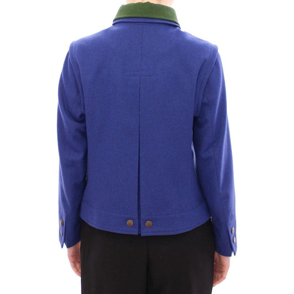 Andrea Incontri Habsburg Blue Green Wool Jacket Coat