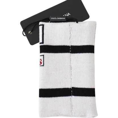 Dolce & Gabbana Multicolor Wool Knit D&G Love Wristband Wrap