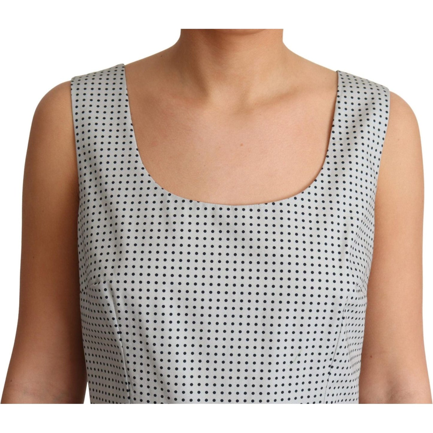 Dolce & Gabbana Chic Polka Dotted Sleeveless A-Line Dress Dolce & Gabbana