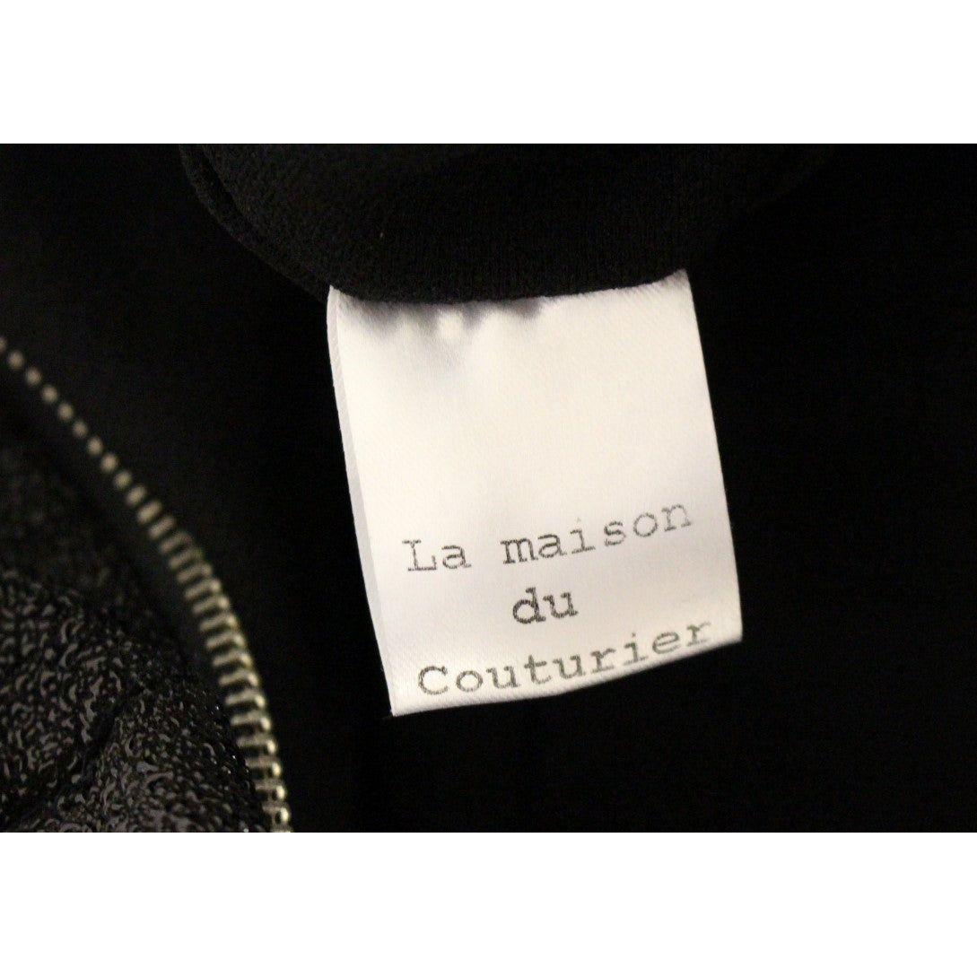 La Maison du Couturier Black Leather Jumpsuit Coats & Jackets