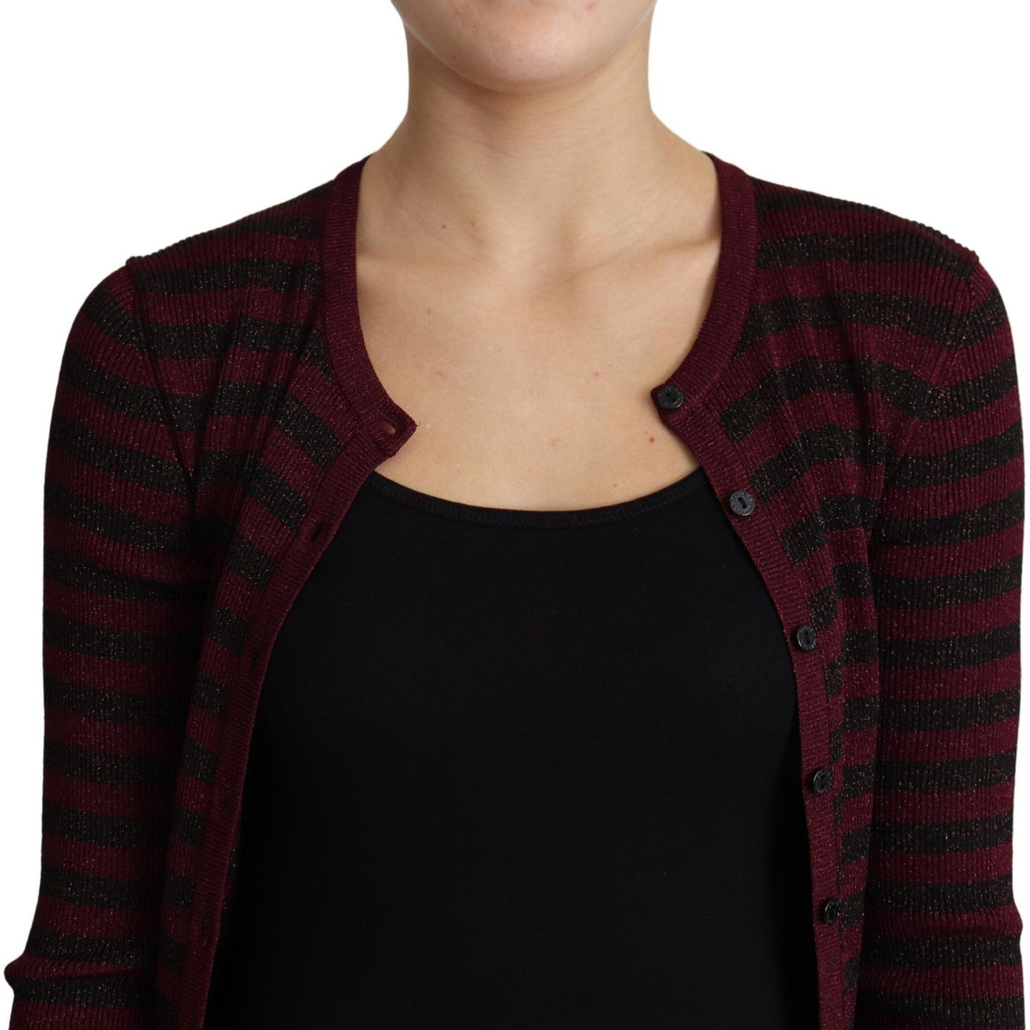 Dolce & Gabbana Elegant Striped Viscose Cardigan Dolce & Gabbana