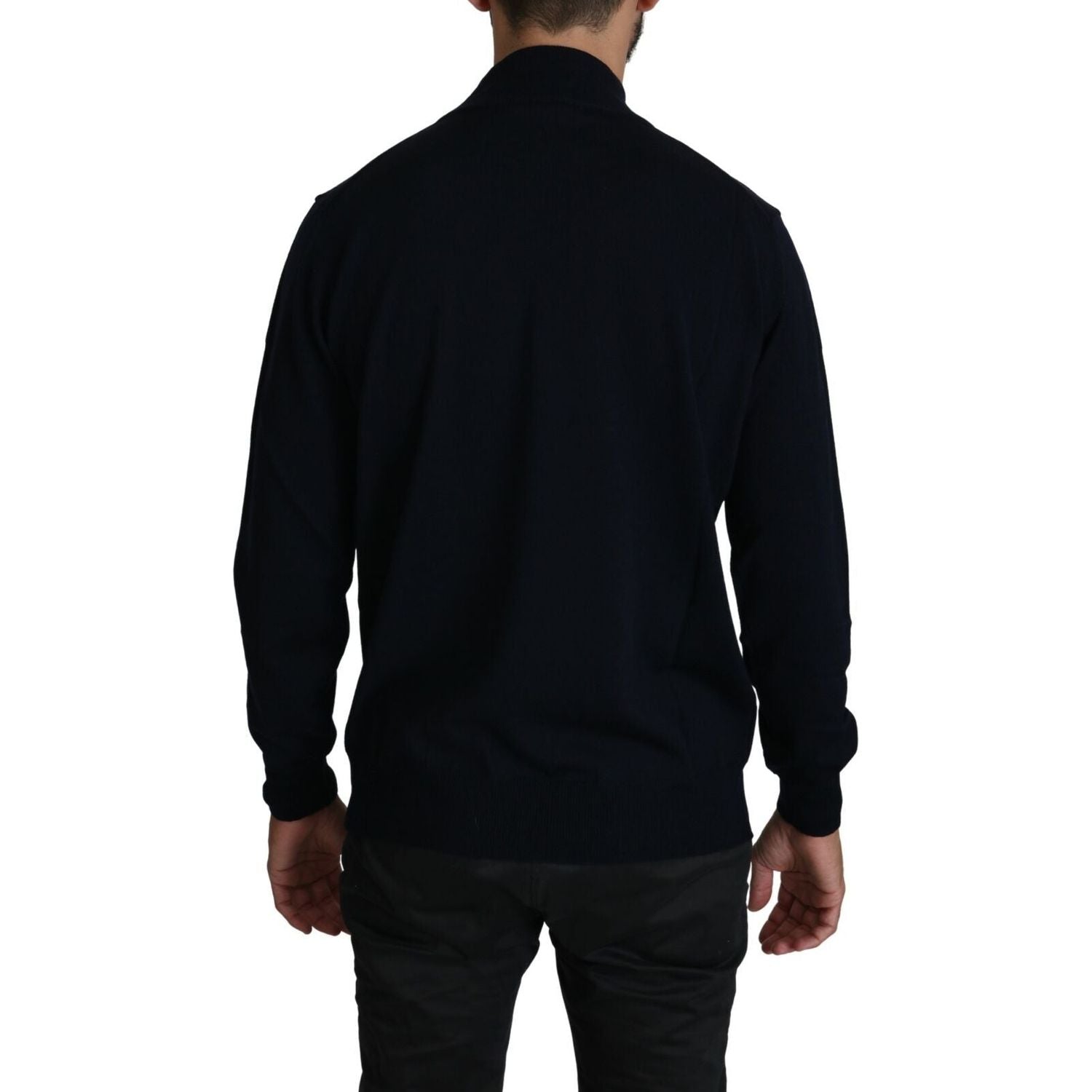 MILA SCHÖN Dark Blue Crewneck Pullover 100% Wool Sweater