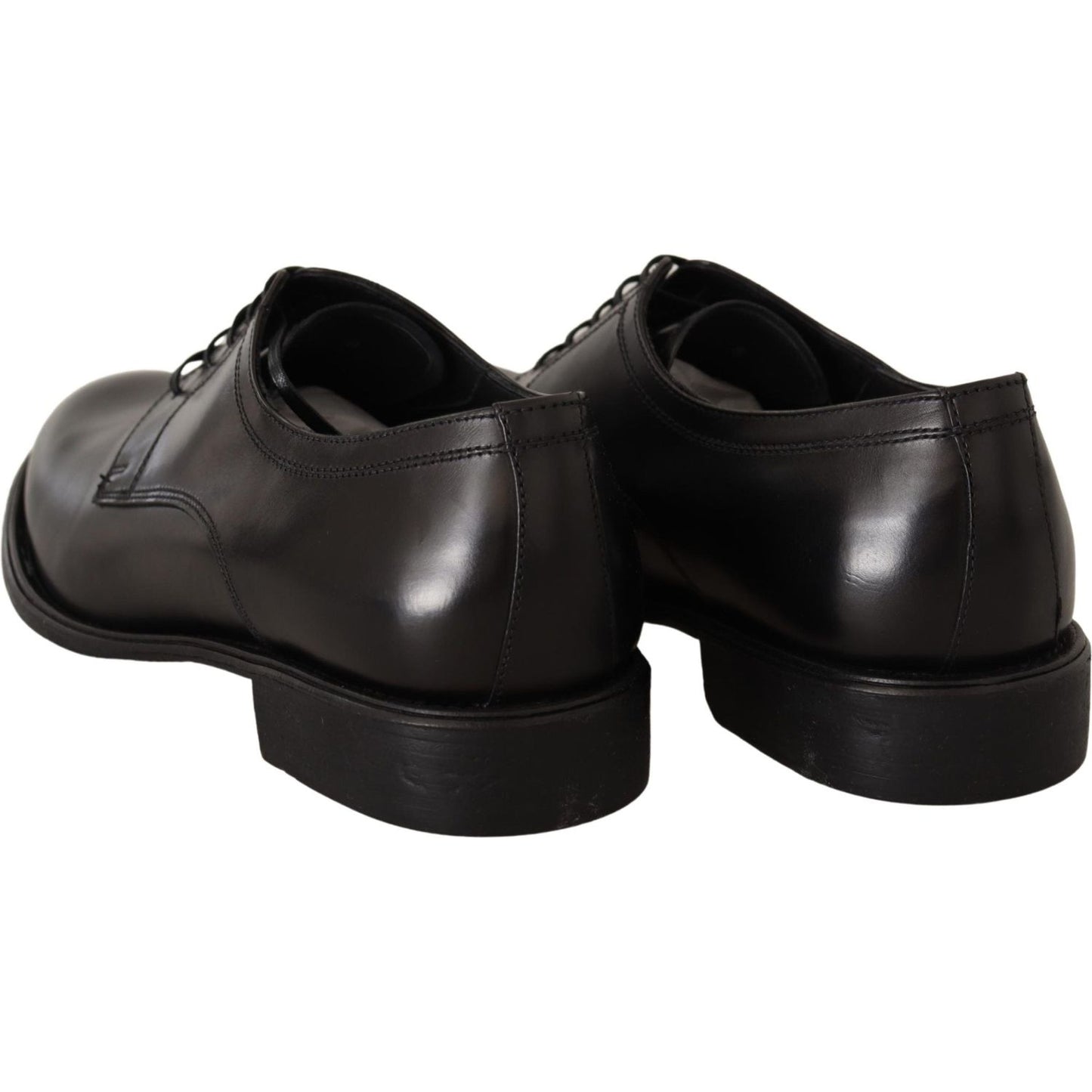 Dolce & Gabbana Elegant Black Leather Formal Derby Shoes Dolce & Gabbana