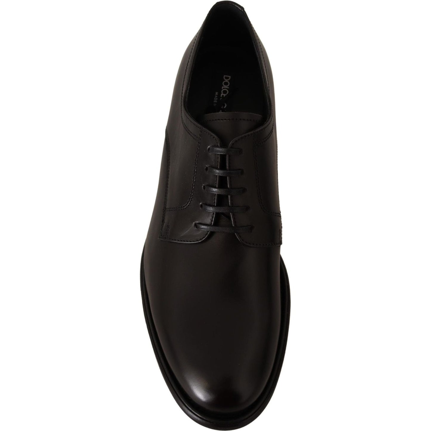 Dolce & Gabbana Elegant Black Leather Formal Derby Shoes Dolce & Gabbana