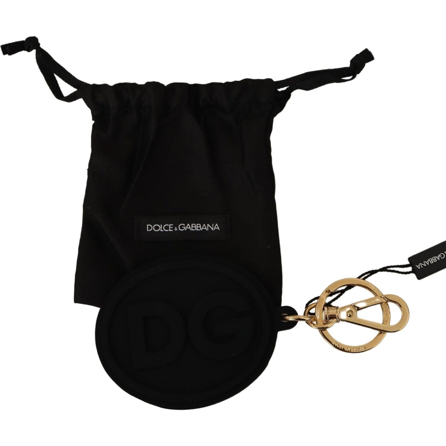 Dolce & Gabbana Elegant Black and Gold Keychain Accessory Dolce & Gabbana