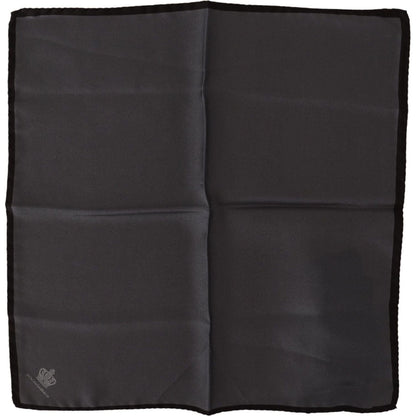 Dolce & Gabbana Gray 100% Silk Square Handkerchief Gray 100% Silk Square Handkerchief