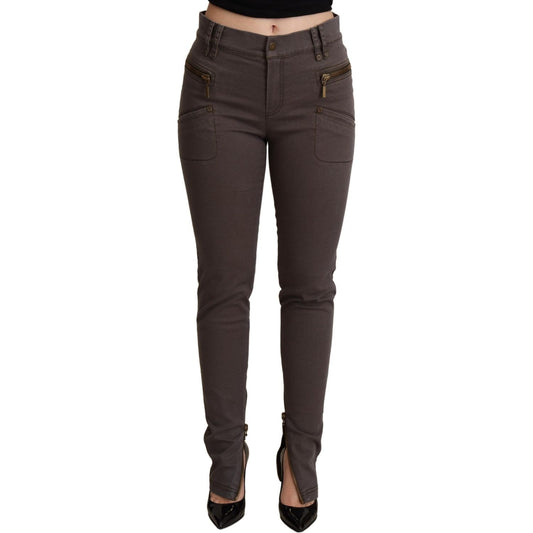 PLEIN SUD Chic Brown Slim-Fit Skinny Jeans PLEIN SUD