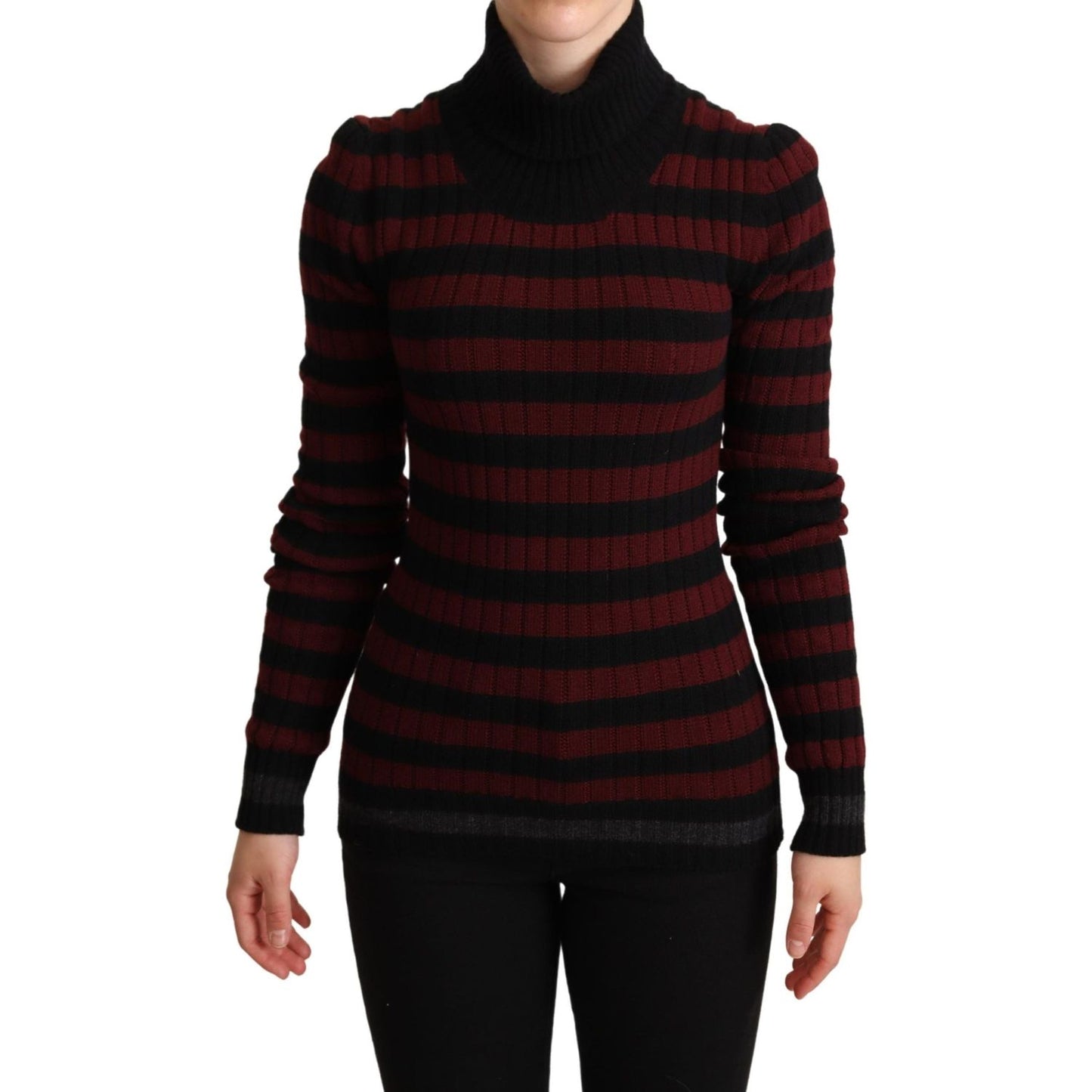 Dolce & Gabbana Chic Striped Wool-Cashmere Sweater Dolce & Gabbana