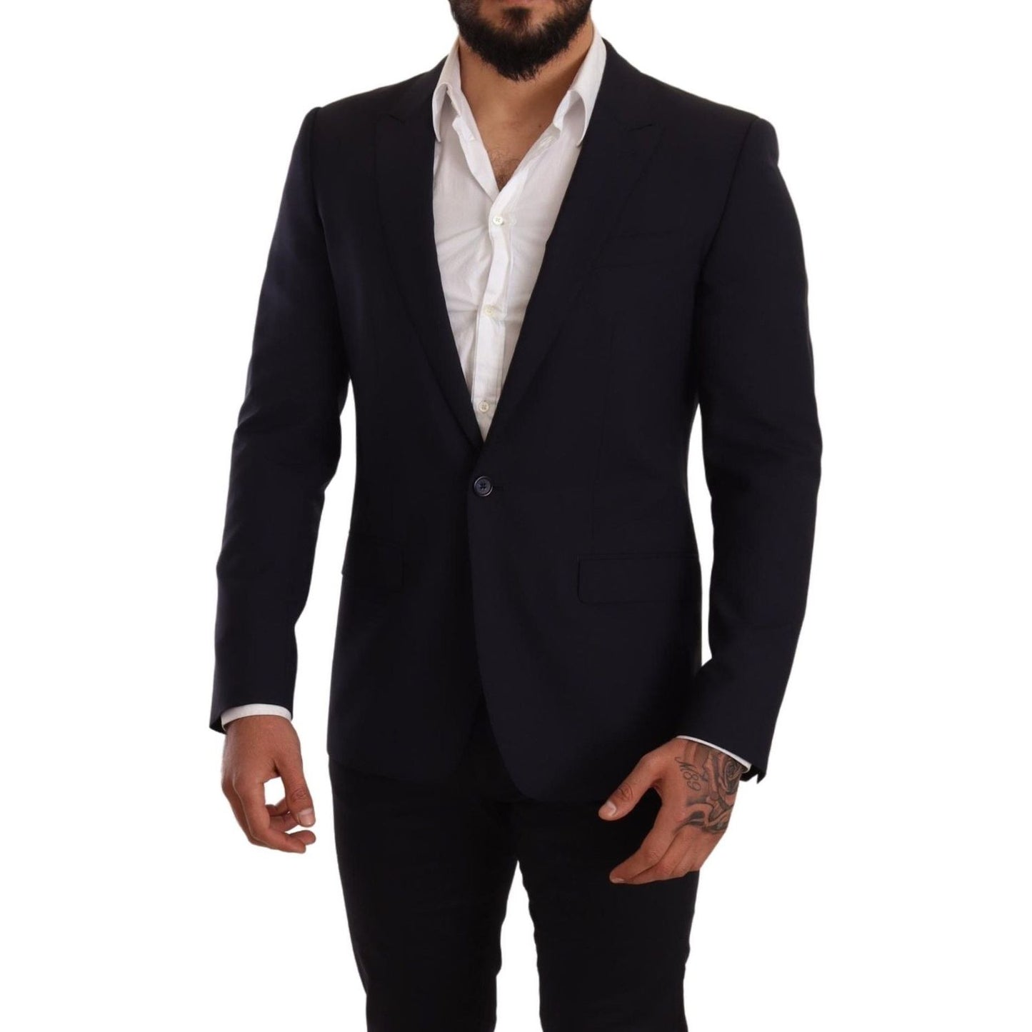 Dolce & Gabbana Elegant Navy Martini Blazer by Renowned Tailors Dolce & Gabbana