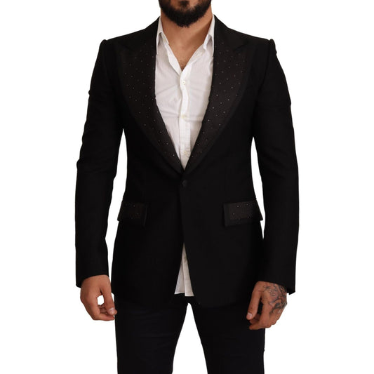 Elegant Slim Fit Black Blazer Jacket