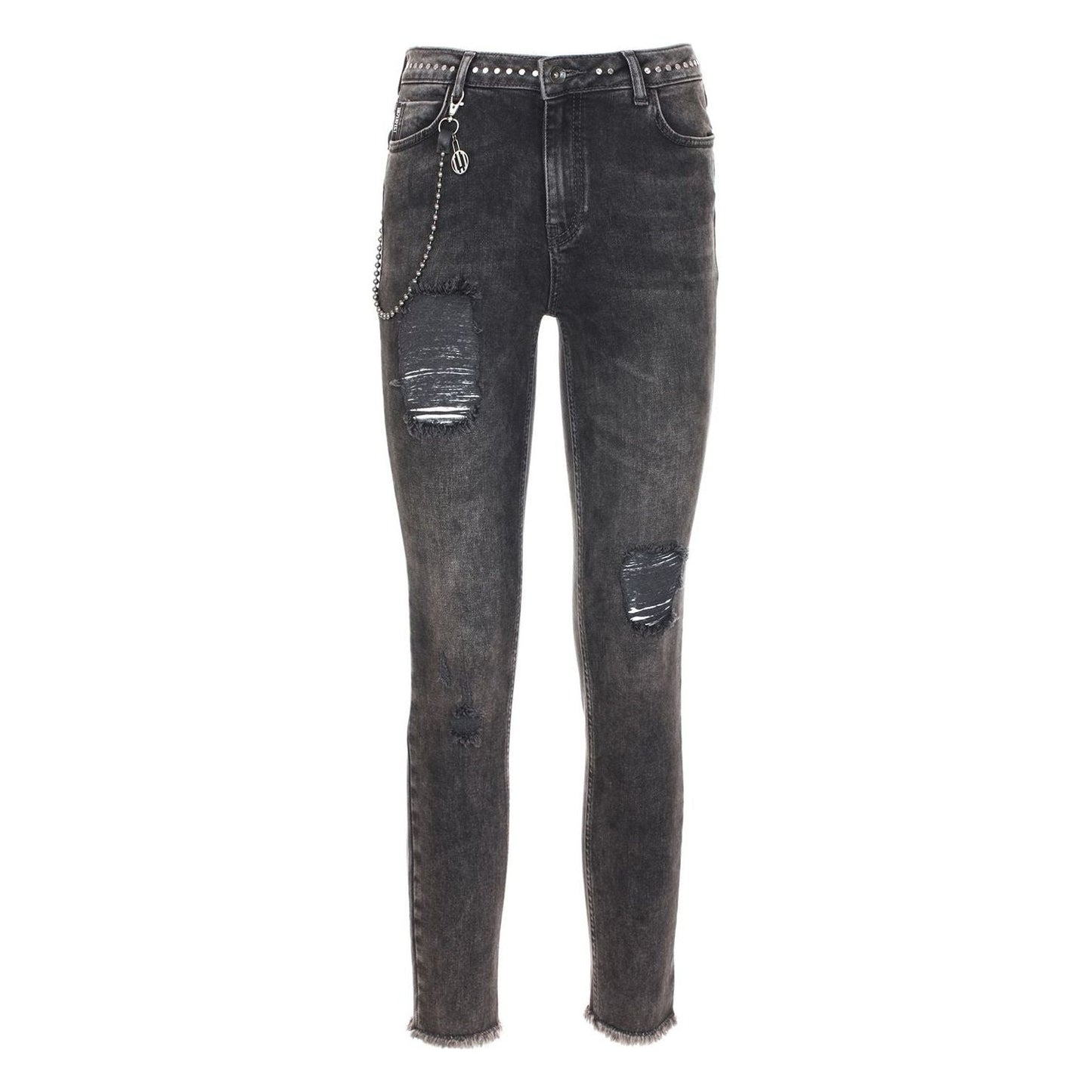 Imperfect Elegant Black Denim Trousers Imperfect