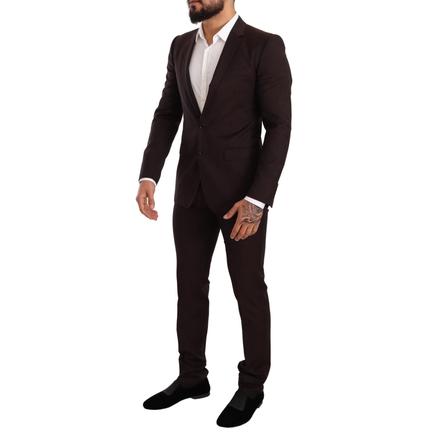 Dolce & Gabbana Bordeaux Wool MARTINI Slim Fit Suit