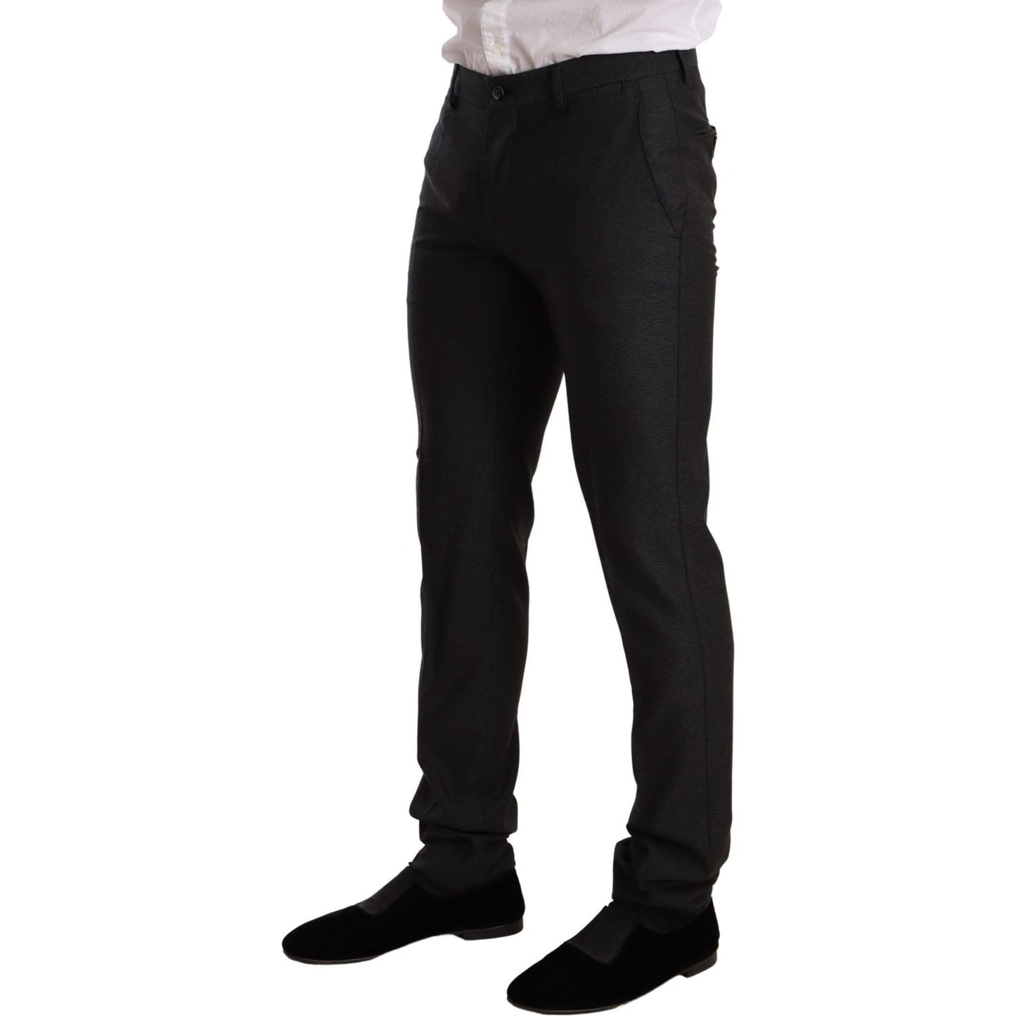 Dolce & Gabbana Gray Wool MARTINI Slim Fit Set Suit