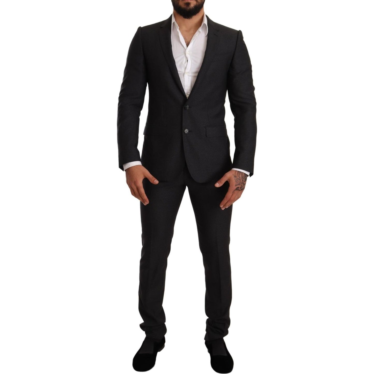 Dolce & Gabbana Elegant Gray Martini Wool Suit Suit Dolce & Gabbana