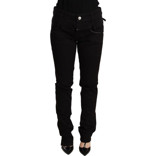 Acht Black Low Waist Skinny Denim Jeans Trouser