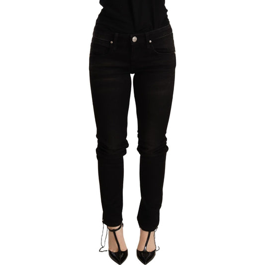 Acht Black Low Waist Skinny Denim Trouser