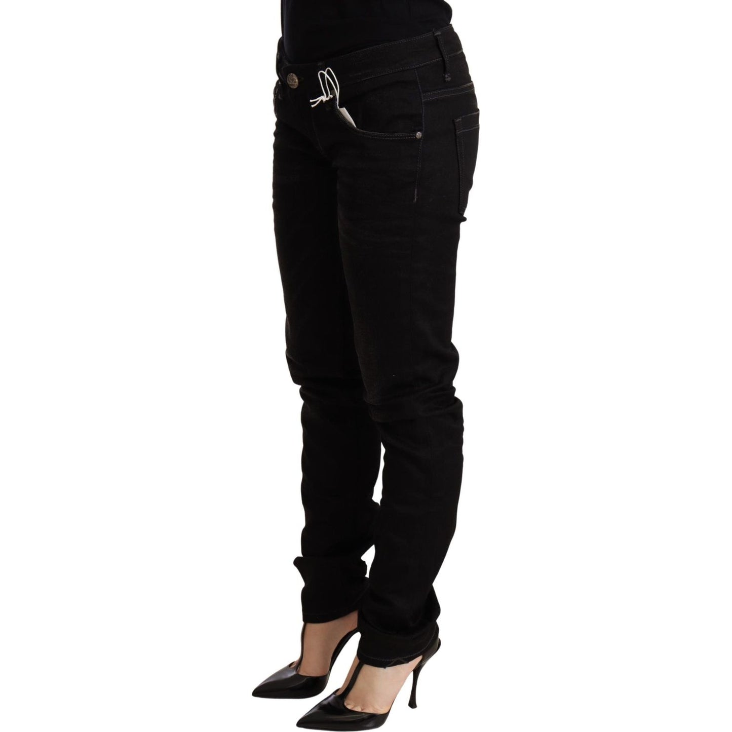 Acht Sleek Black Wash Skinny Jeans WOMAN TROUSERS Acht