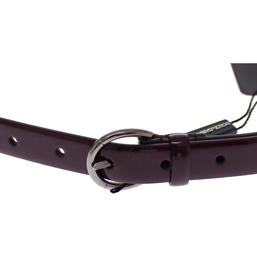 Dolce & Gabbana Elegant Purple Leather Belt - Italian Elegance WOMAN BELTS Dolce & Gabbana