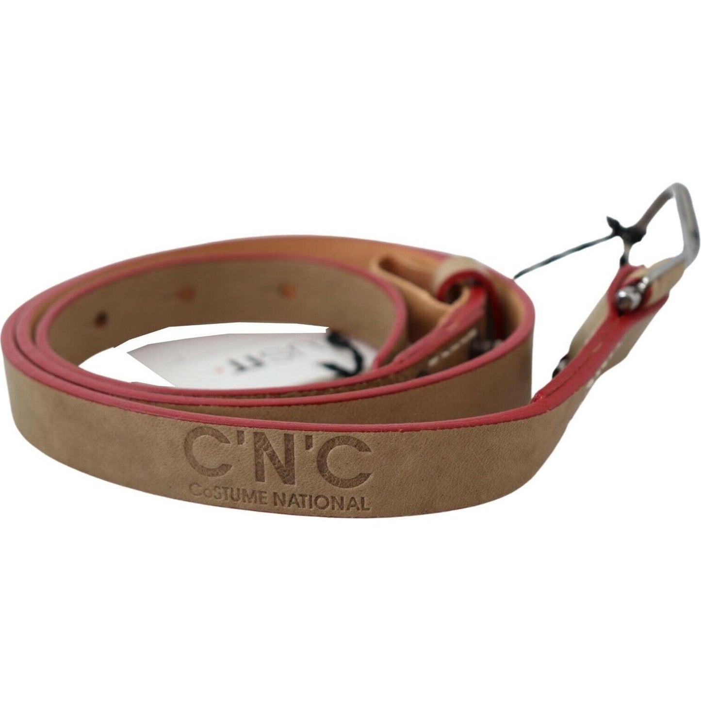 Costume National Beige Leather Fashion Belt WOMAN BELTS Costume National