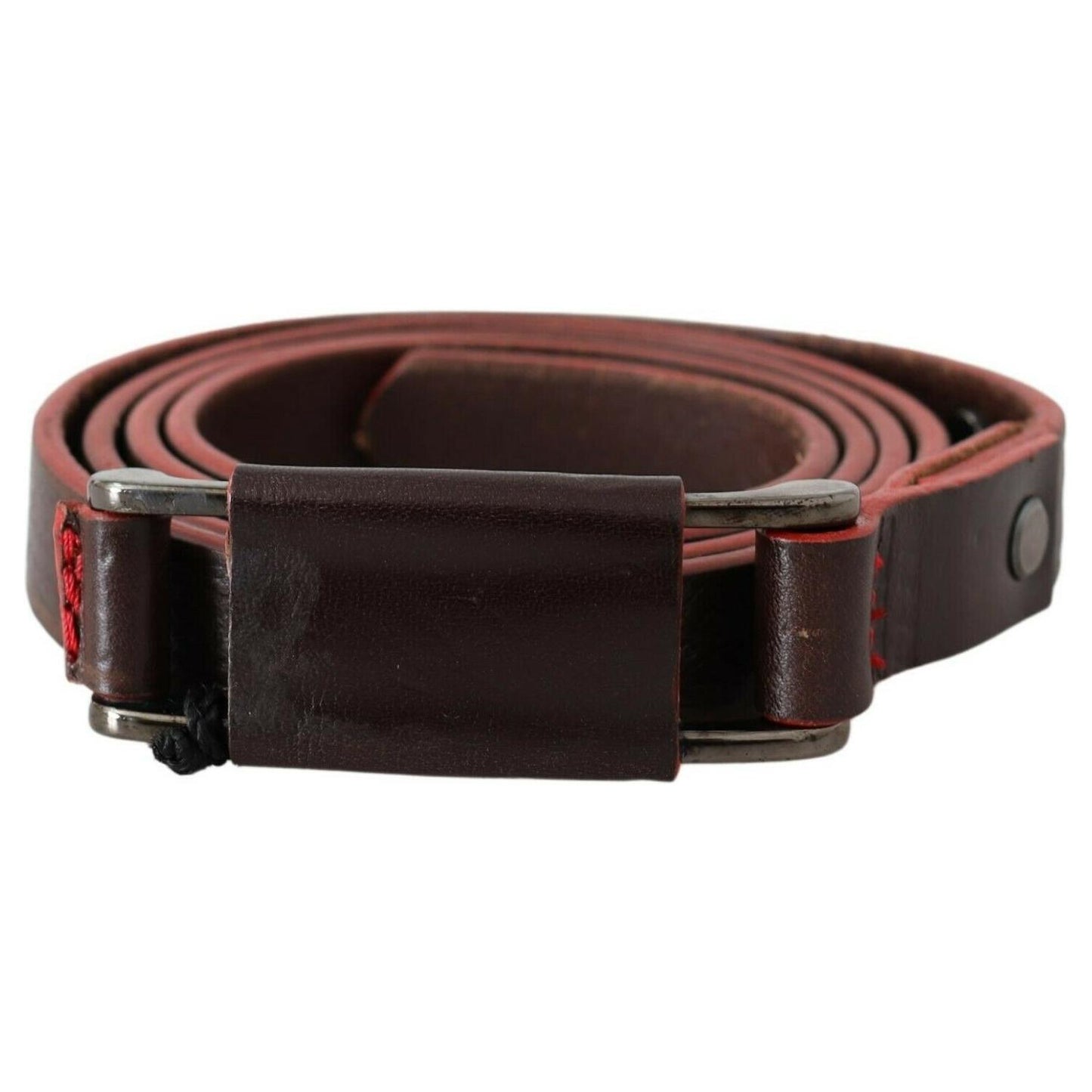 Costume National Elegant Brown Leather Fashion Belt WOMAN BELTS Costume National