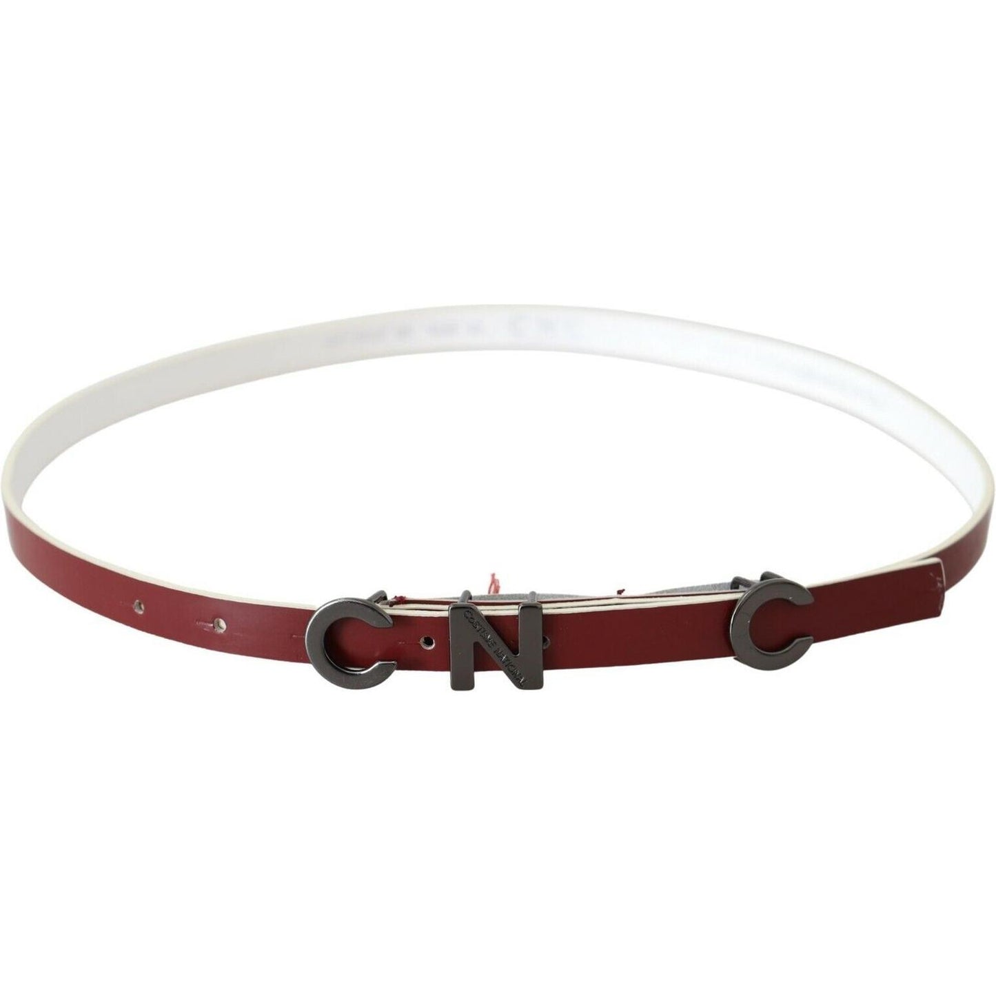 Costume National Chic Maroon Leather Fashion Belt WOMAN BELTS Costume National