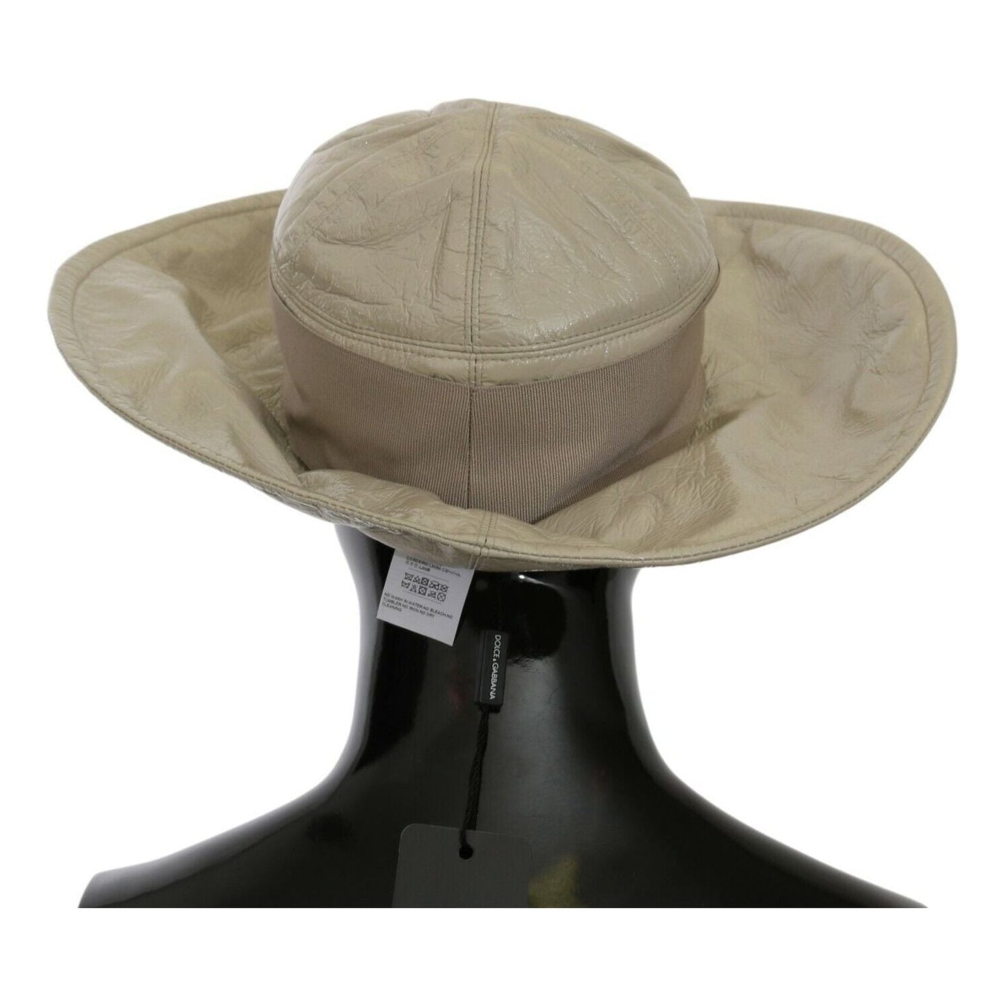 Dolce & Gabbana Elegant Beige Panama Cap - Timeless Fashion Accessory WOMAN HATS Dolce & Gabbana