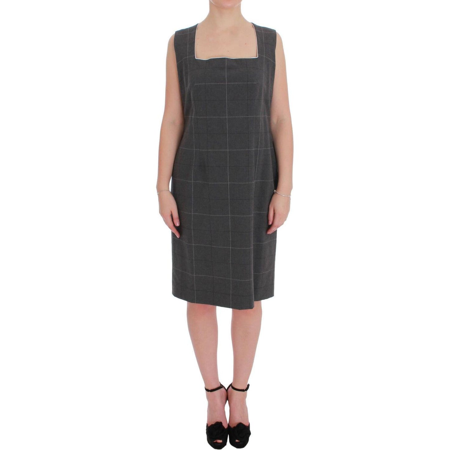 BENCIVENGA Elegant Checkered Cotton-Blend Suit Set Skirt Suit BENCIVENGA