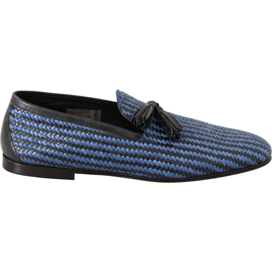 Elegant Woven Leather Loafers