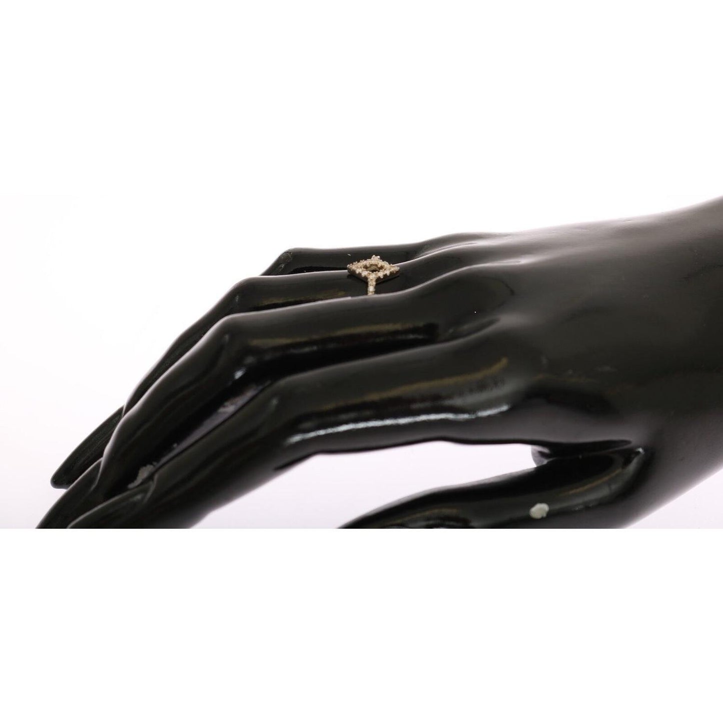 Nialaya Silver Rhombus Womens Clear CZ 925 Silver Ring