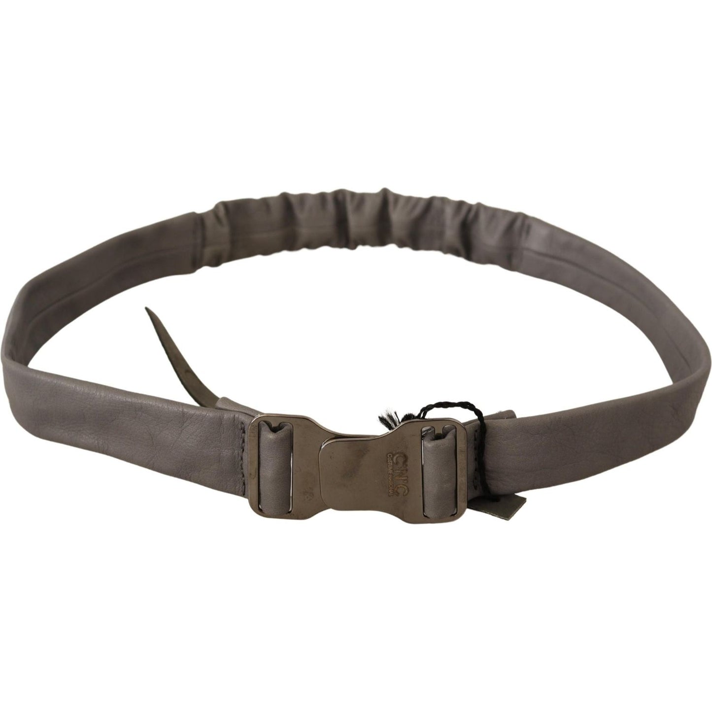 Costume National Elegant Gray Leather Fashion Belt WOMAN BELTS Costume National