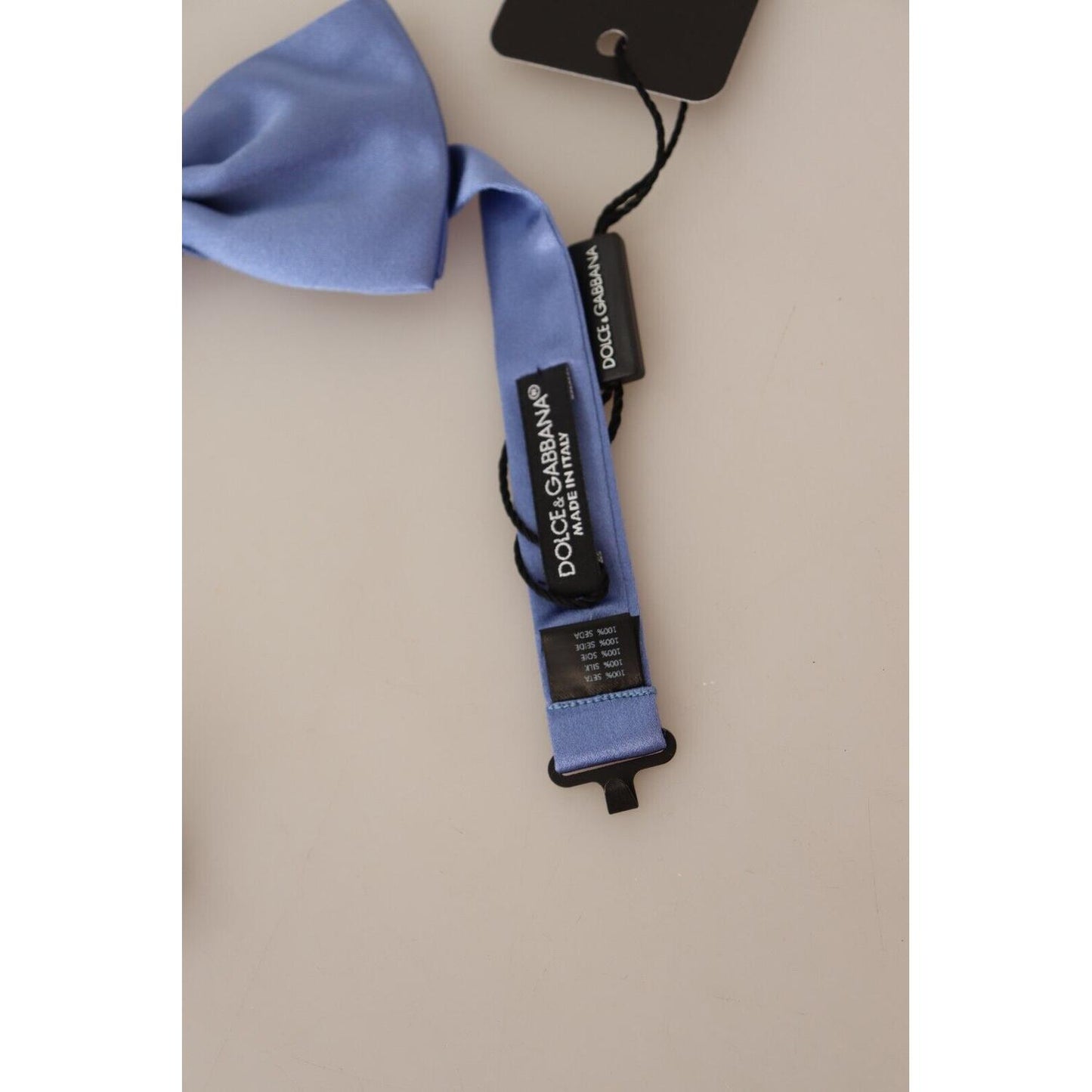 Dolce & Gabbana Purple 100% Silk Adjustable Neck Papillon Bow Tie Necktie