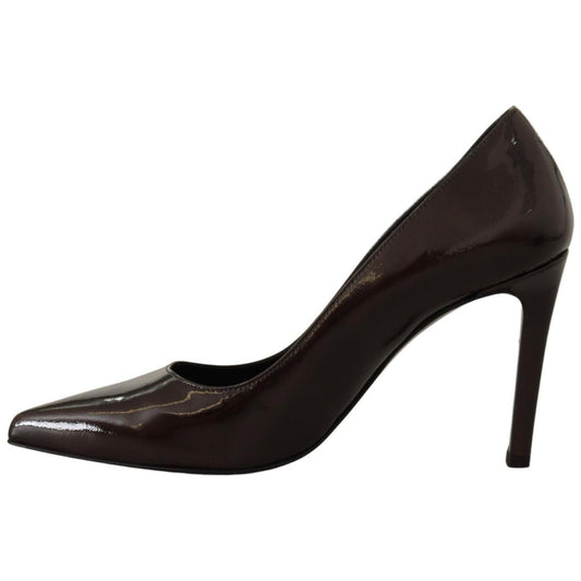 Sofia Elegant Brown Leather Heels Pumps WOMAN PUMPS Sofia