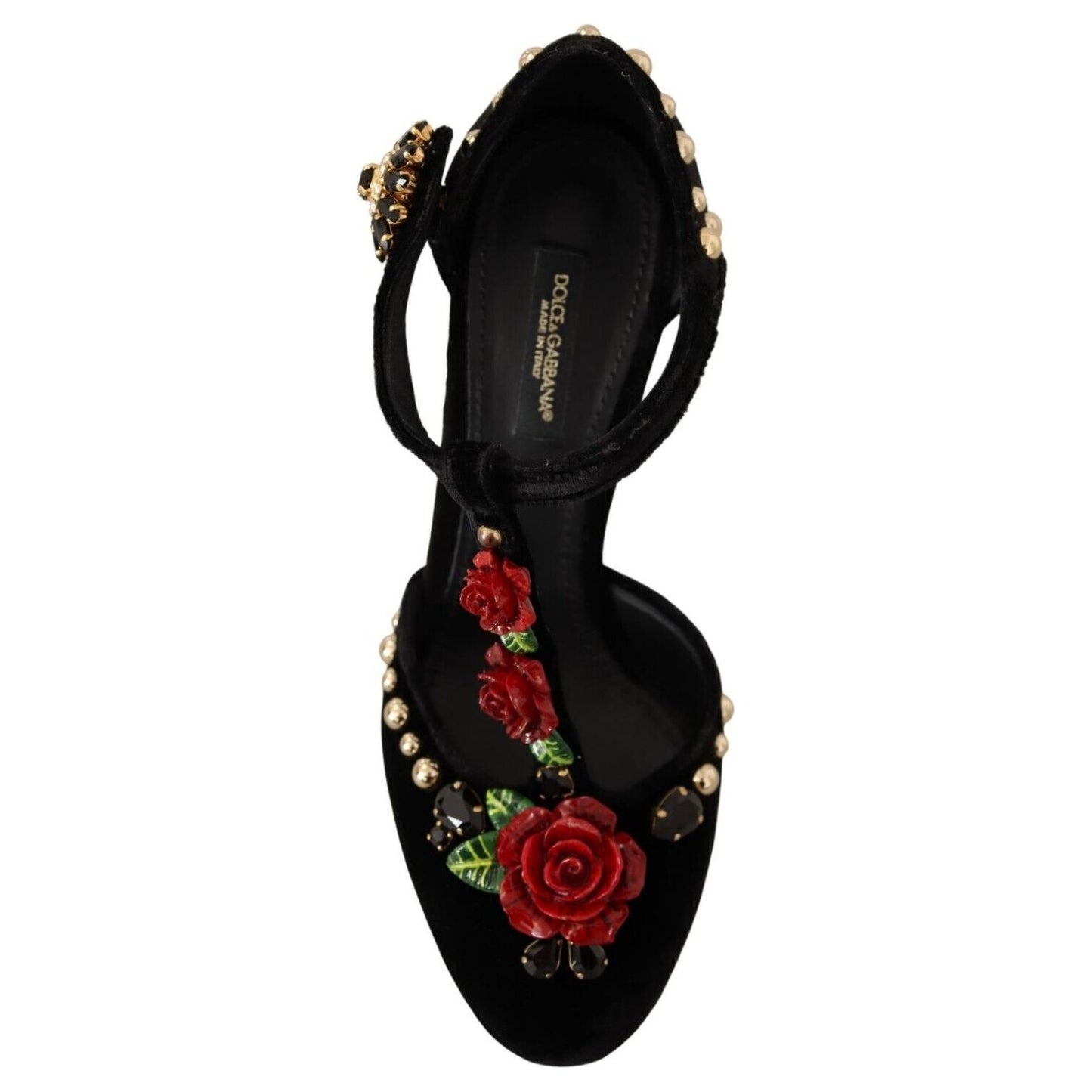 Dolce & Gabbana Elegant Velvet T-Strap Mary Jane Pumps Dolce & Gabbana