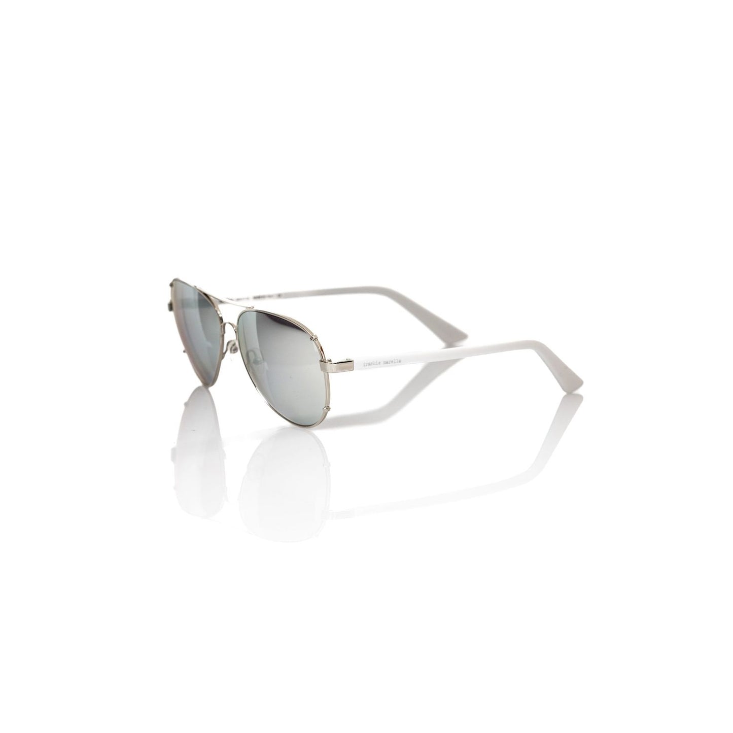 Frankie Morello Silver Metallic Fiber Men's Sunglass