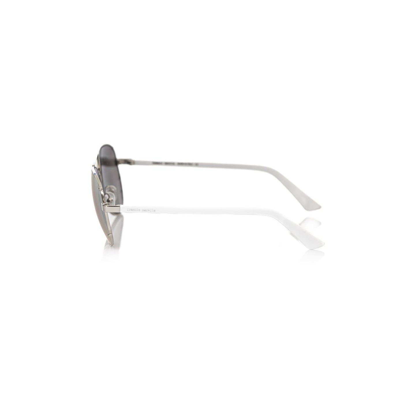 Frankie Morello Silver Metallic Fiber Men's Sunglass