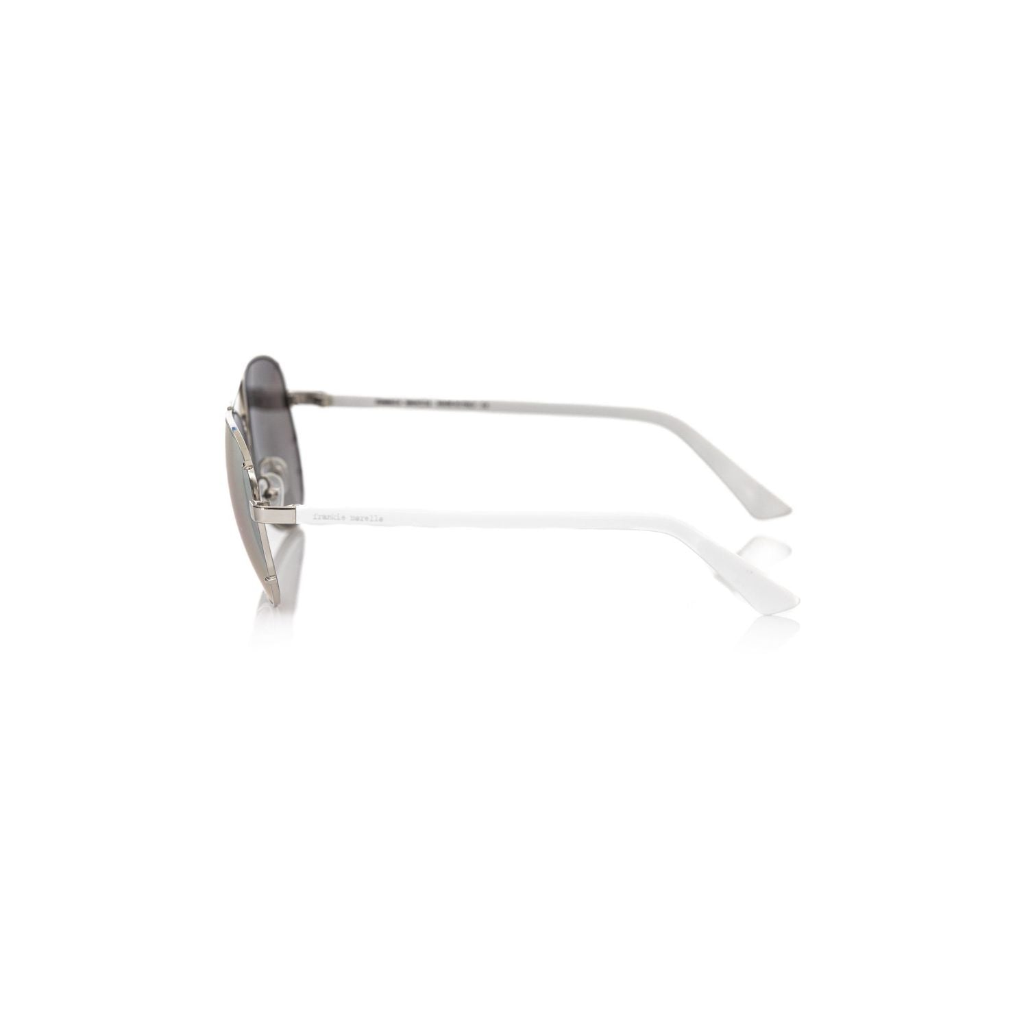 Frankie Morello Silver Metallic Fiber Men's Sunglass