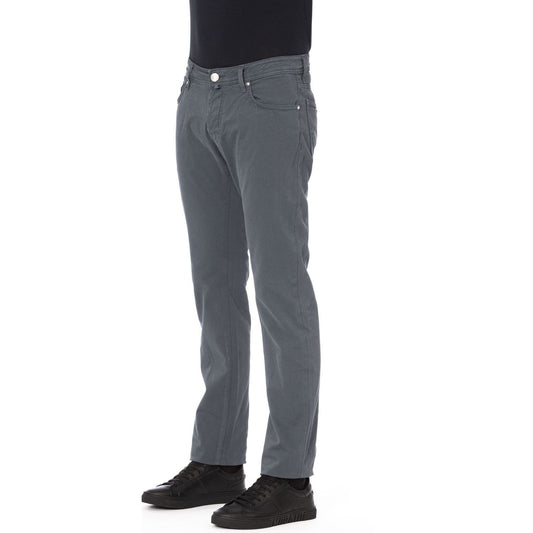 Jacob Cohen Gray Cotton Men Jeans Jacob Cohen