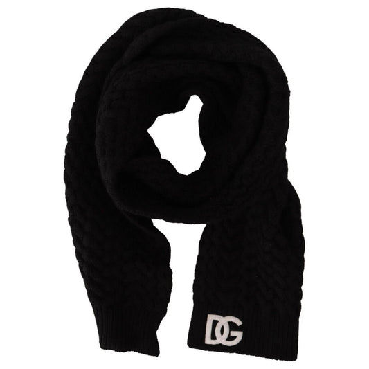 Dolce & Gabbana Elegant Black Cashmere Scarf Dolce & Gabbana