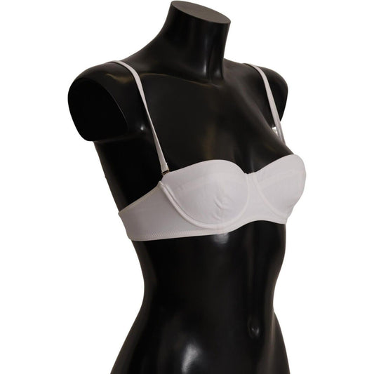 Dolce & Gabbana Chic White Nylon Balconette Bra Dolce & Gabbana