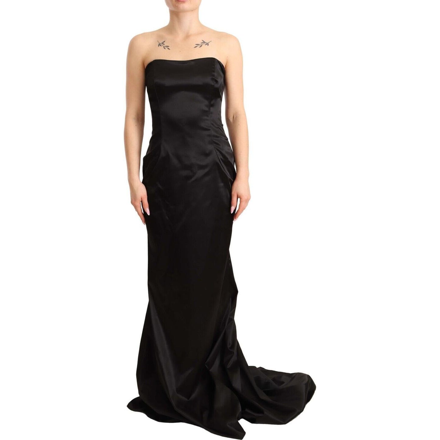 Dolce & Gabbana Elegant Black Strapless Mermaid Dress Dolce & Gabbana