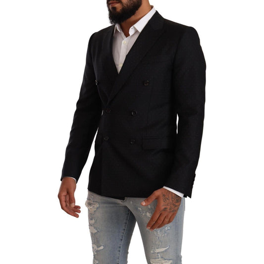 Dolce & Gabbana Elegant Black Dotted Formal Blazer Dolce & Gabbana