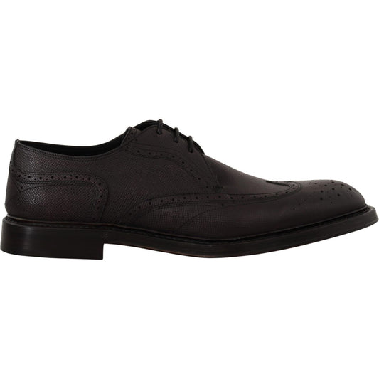 Dolce & Gabbana Elegant Purple Wingtip Men's Formal Shoes Dolce & Gabbana