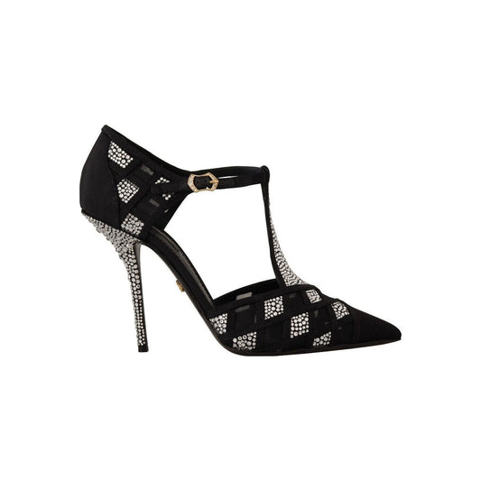 Dolce & Gabbana Elegant Crystal-Embellished Suede Pumps Dolce & Gabbana